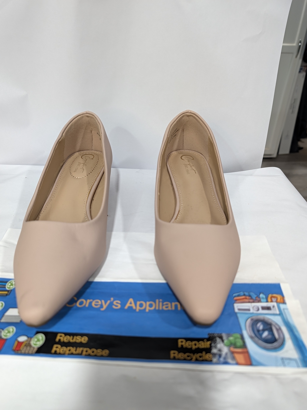 Women's Pointed Ballet Flats in Blush Pink